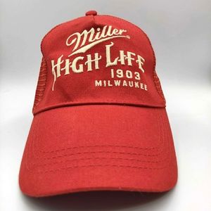 NWOT Miller High Life Beer Trucker Hat Snapback OS